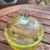 Carafe and sugar bowl in ouraline, Legras/Baccarat