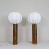 Rare and large ceramic table lamps from the mid-century, Sweden, 1960s.