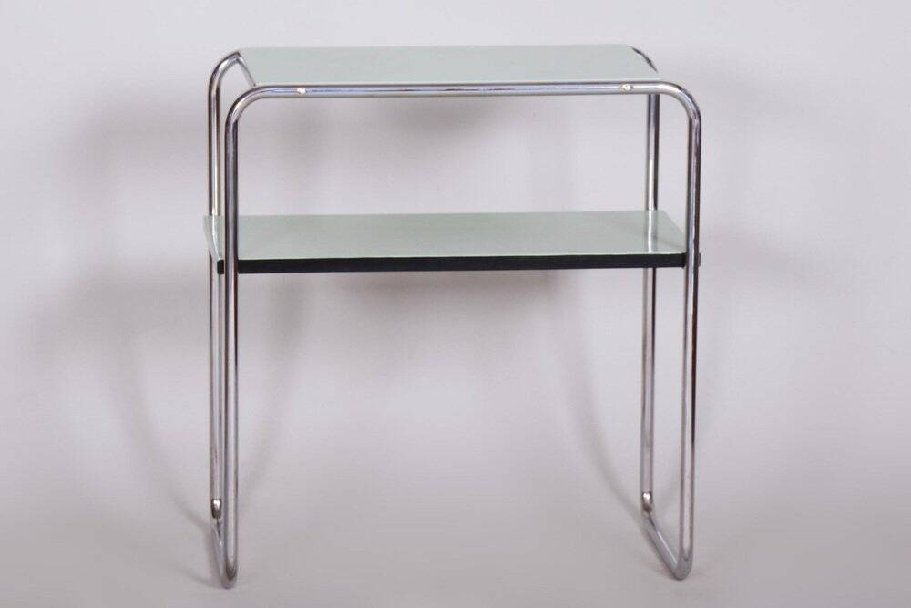 Table d'appoint Art Déco en acier chromé par Marcel Breuer pour Thonet, années 1930.
