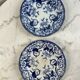 Iron Earth Creil and Montereau Flora set of 2 flat plates