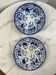 Iron Earth Creil and Montereau Flora set of 2 flat plates
