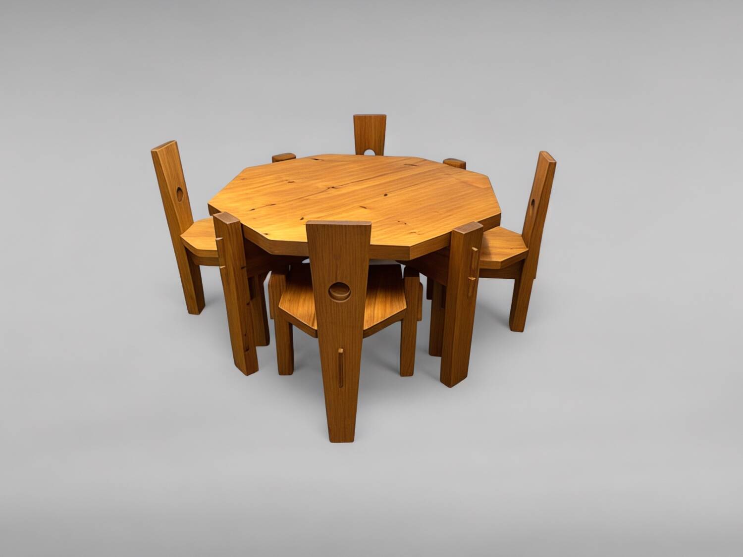 Softwood table by Erwin Egel for Dieter Güllert