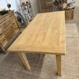 Solid oak table with extensions