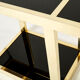 Italian console brass black opaline glass 1970s