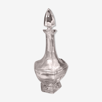 Lorraine crystal carafe with case