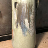 Flamed sandstone vase with 2 handles