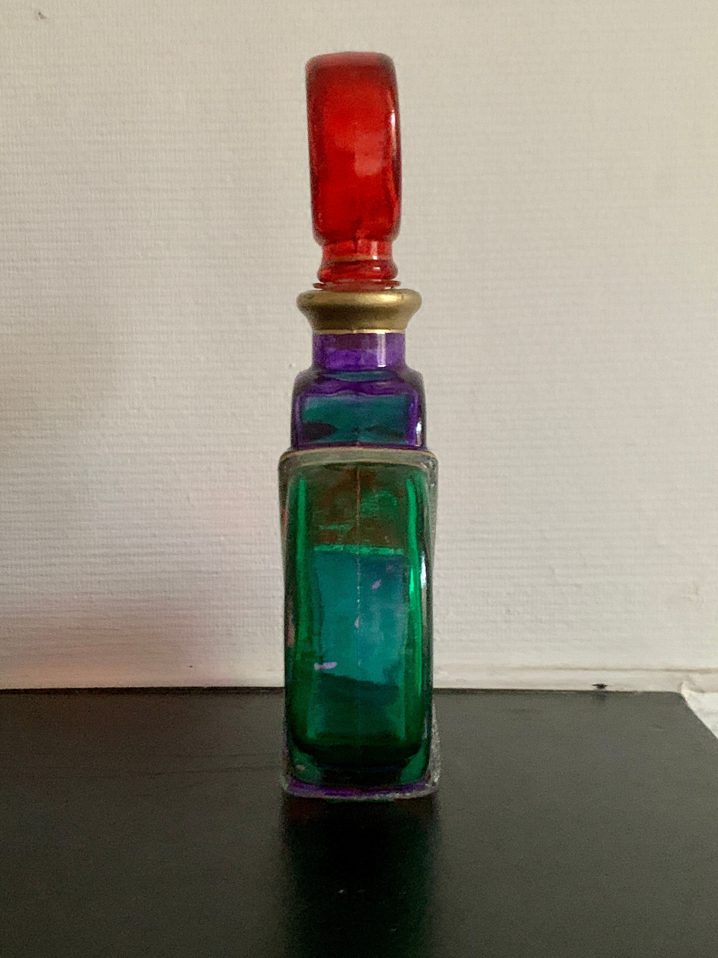 Stained glass bottle, torrigiani collection by Crazy Dad, 1970