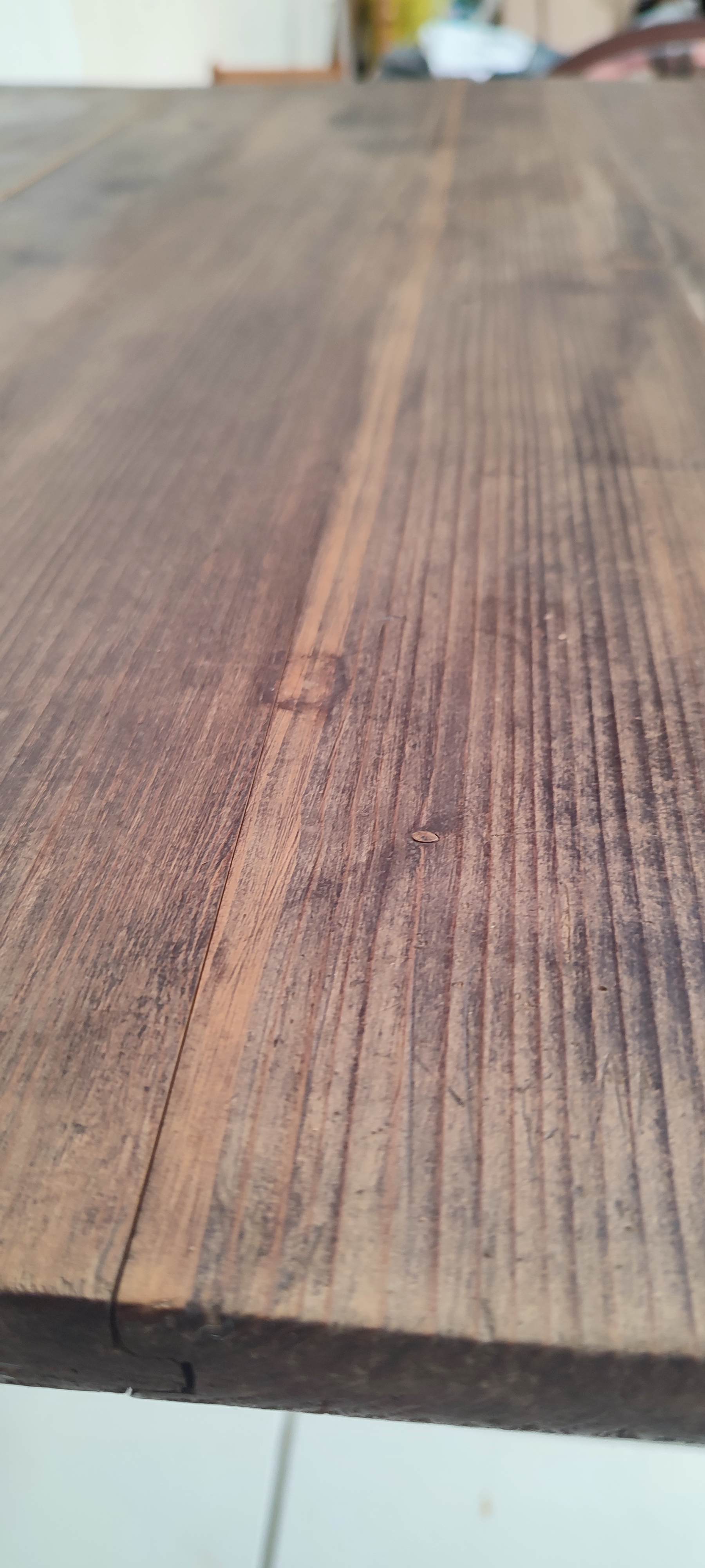 Curved wood bistro table