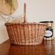 Old basket in woven rattan