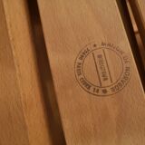 Set of 4 solid wood chairs 60/70 Franco-British College