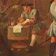 Camp de peinture française avec soldats et chevaux du XIXe siècle