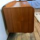 Hifi tv stand enfilade Scandinavian style 1960 vintage teak feet compass