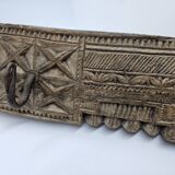 Coat hook 3 hooks in carved teak