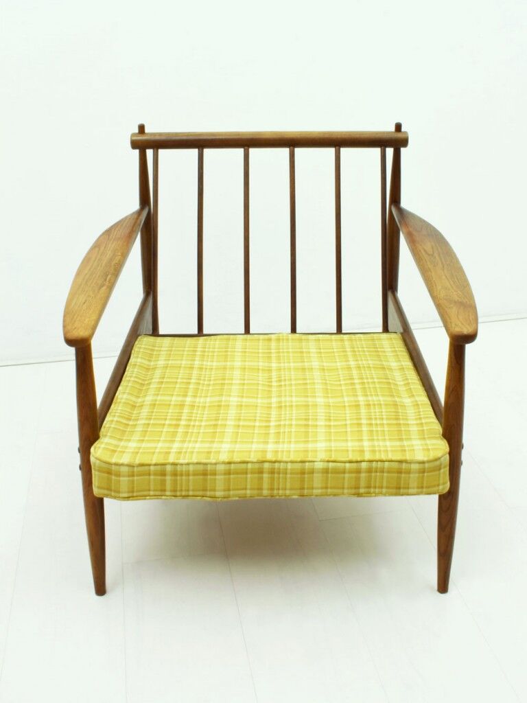American ash wood easy chair, 1950s