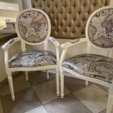 Fauteuils vintage luis xvi style