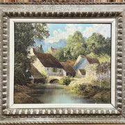 Hauck: oil on canvas depicting the surroundings of Chevreuse around 1940