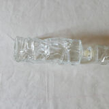 Vintage 70's glass decanter, airtight cap, rectangular shape