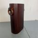 Mid-Century Modernist Italian Walnut Wooden Umbrella Stand, 1950s