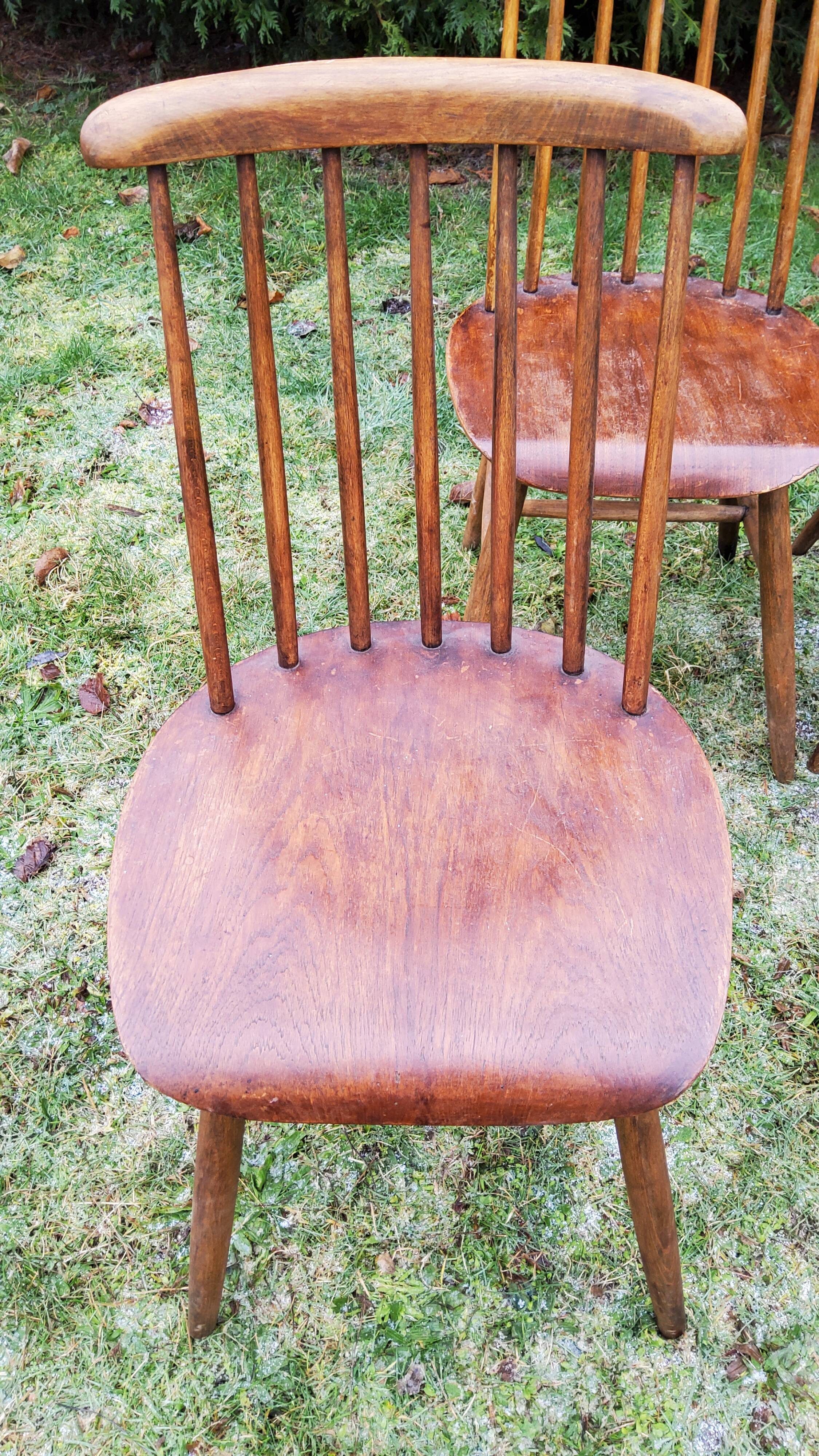 4 Scandinavian chairs fanett Ilmari Tapiovaara from the 50s