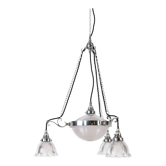 10" Chrome Holophane 'Stiletto' Chandelier