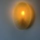 Pair of vintage sandblasted glass wall lights, France 1970s