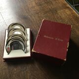 Set of 4 bridge ashtrays in silverware