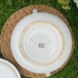 Antique Sarreguemines earthenware set - Soup tureen & fruit bowl