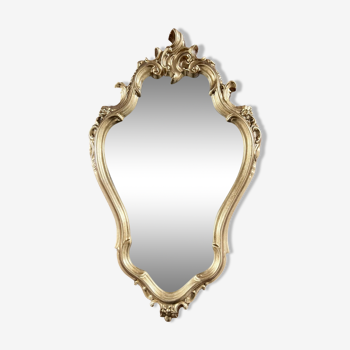 Rocaille mirror in gilded wood