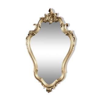 Rocaille mirror in gilded wood