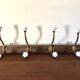 Coat rack 1900 in wood, ceramic and wrought iron