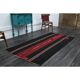 1970s Turkish Hand-Knotted Wool Cotton Black Kilim Runner Rug 118x238