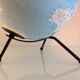 Girard and Barrère terrestrial globe on tripod base / vintage 50s-60s