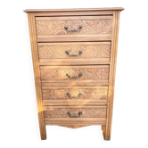 Antique Art Deco 5-drawer chest of drawers