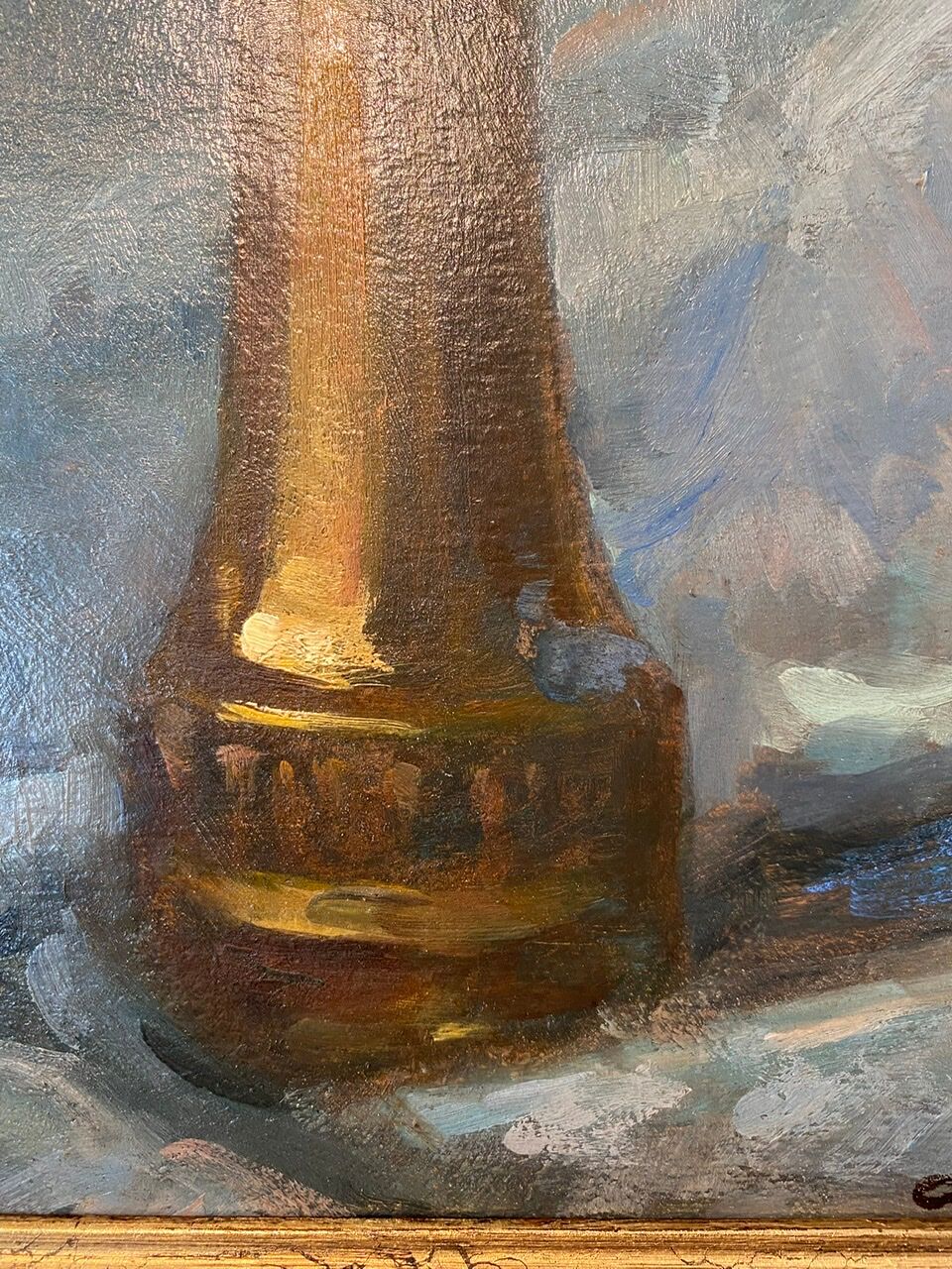 Tableau ancien , nature morte aux renoncules signé Abel Gay ( 1877-1961)