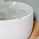 Holophane industrial ceiling light in white and transparent opaline glass (7 available)