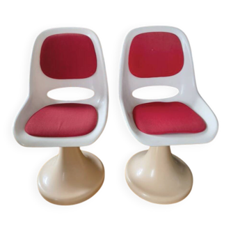 70s tulip leg chairs