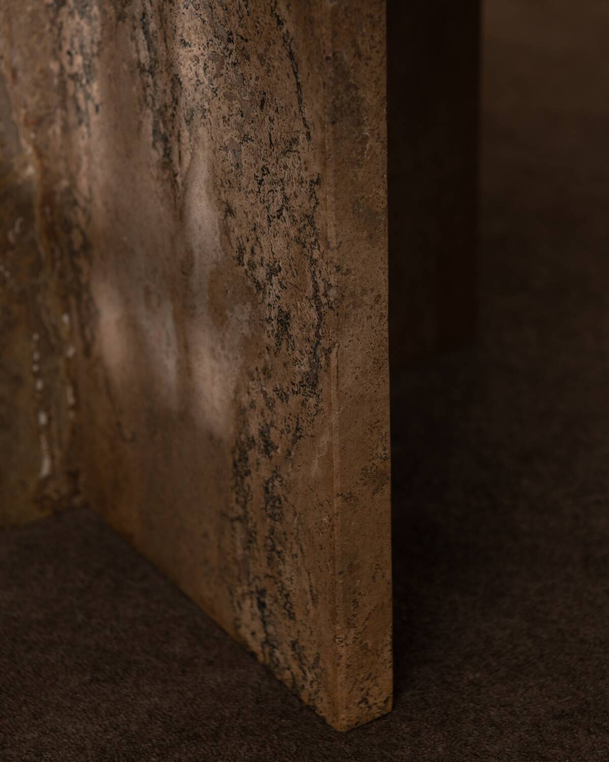 Vintage travertine coffee table · Italian style, 1970s
