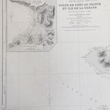 Carte marine ancienne de Haïti Port au Prince