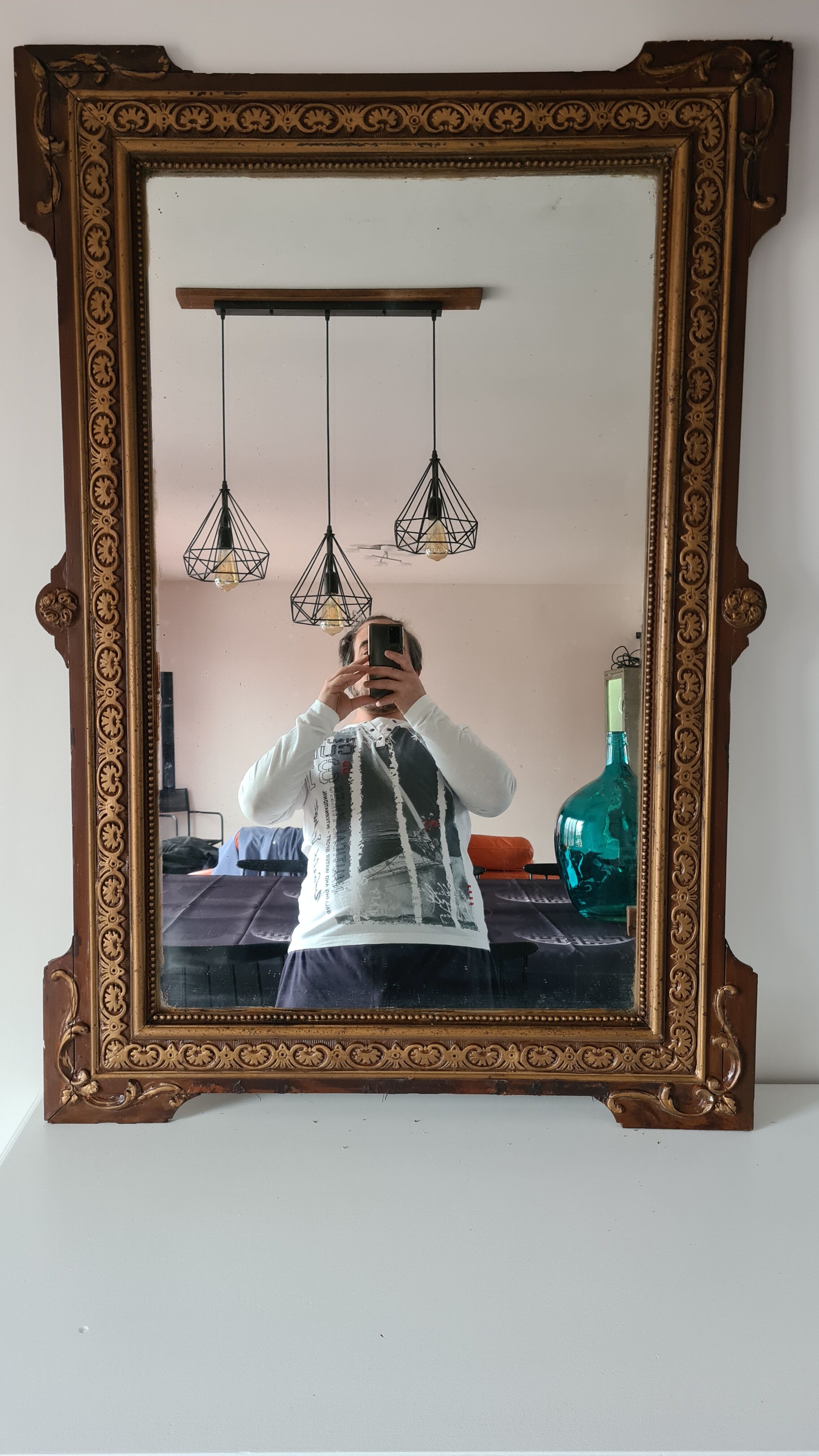 Mirror XIXth in wood 113 x 78 cm