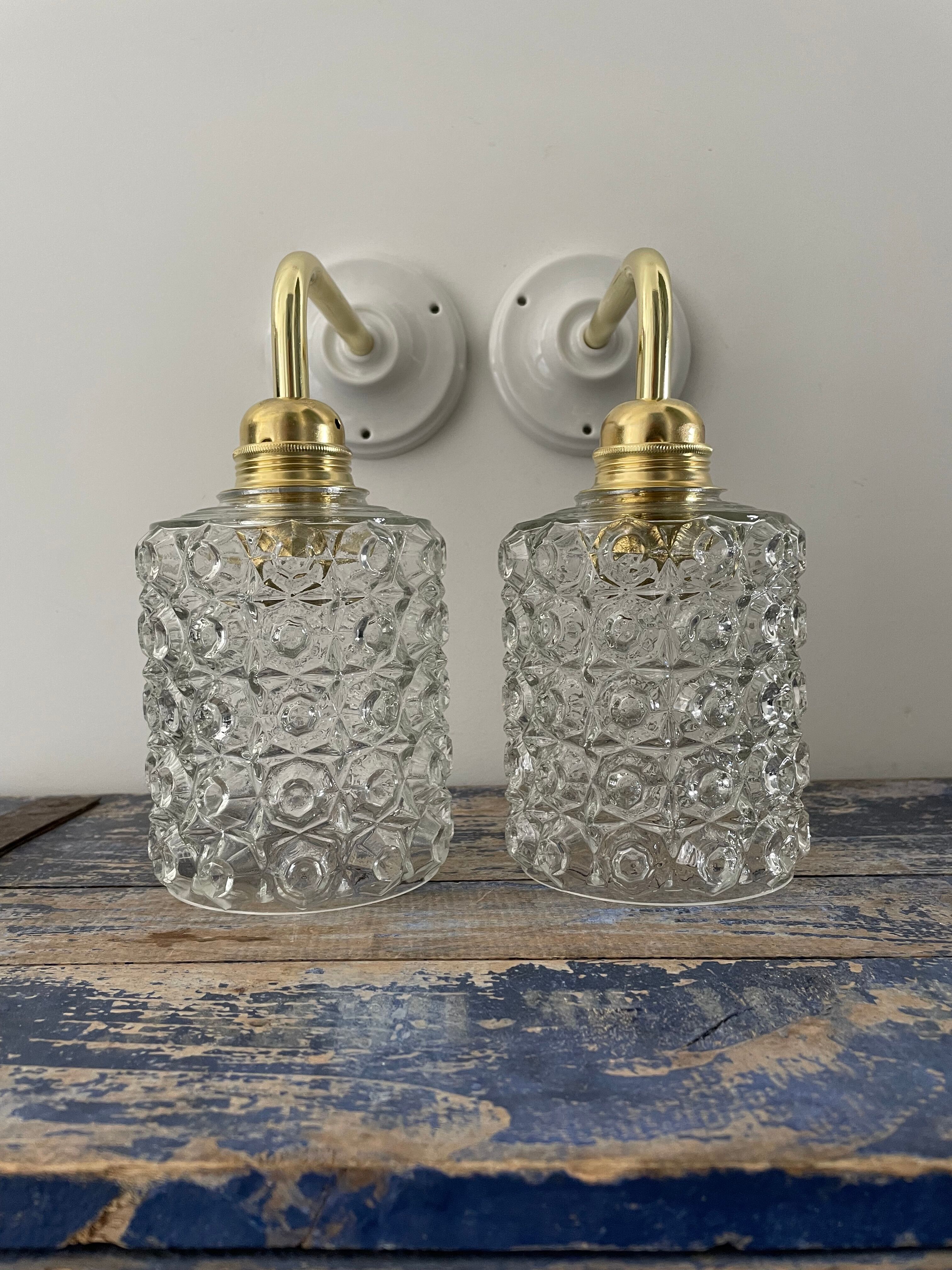 Paire d’appliques murales vintage