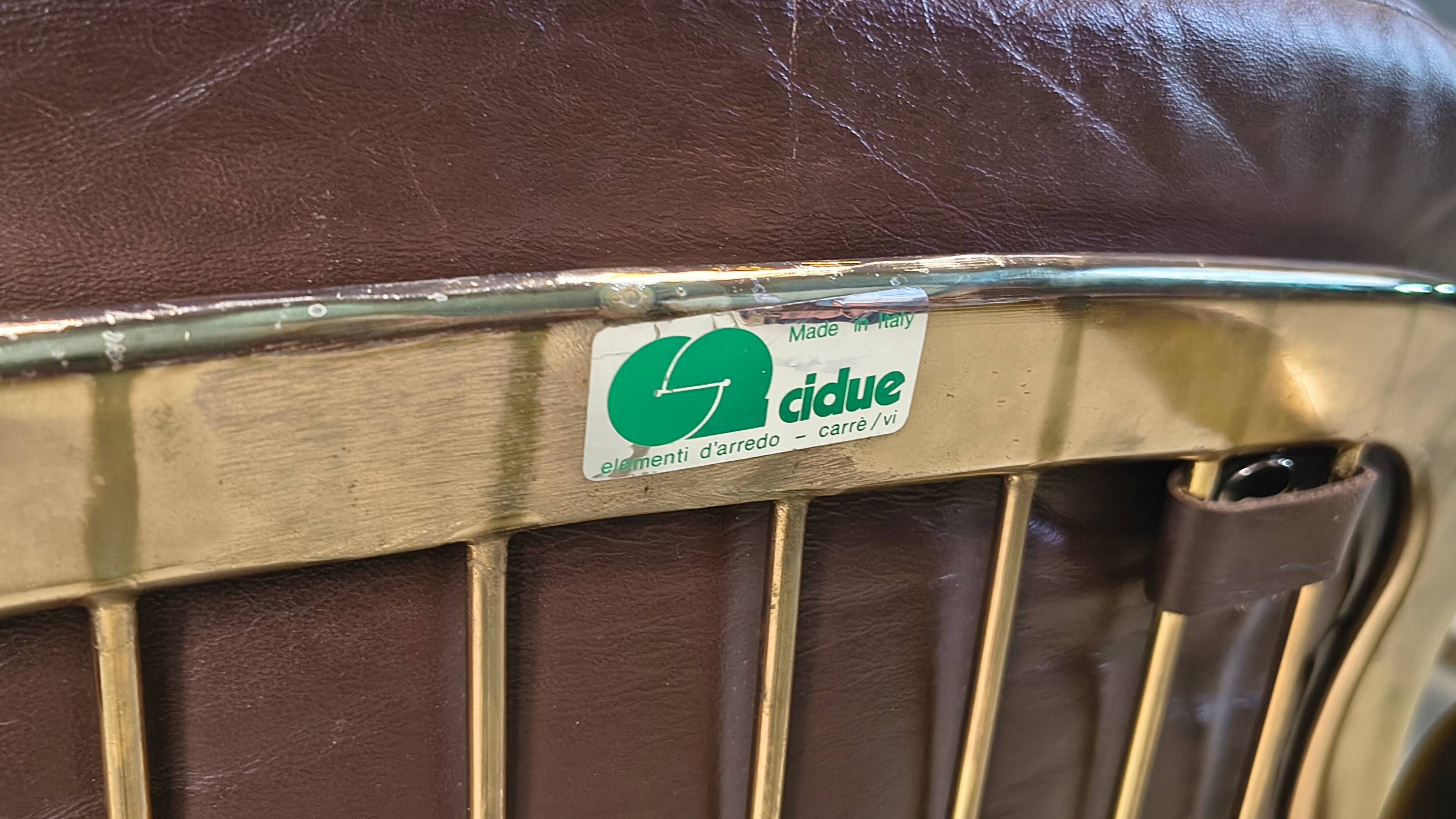 Chaises de salle à manger vintage par Cidue, ensemble de 6, années 1970.