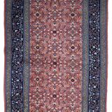 Handmade vintage Indian Agra rug 121cm x 183cm 1960s