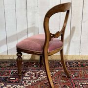 Suite de 8 chaises anglaises en acajou de style Victorien