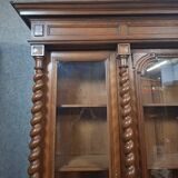 oak library in the Louis XIII style, work from the 19th century