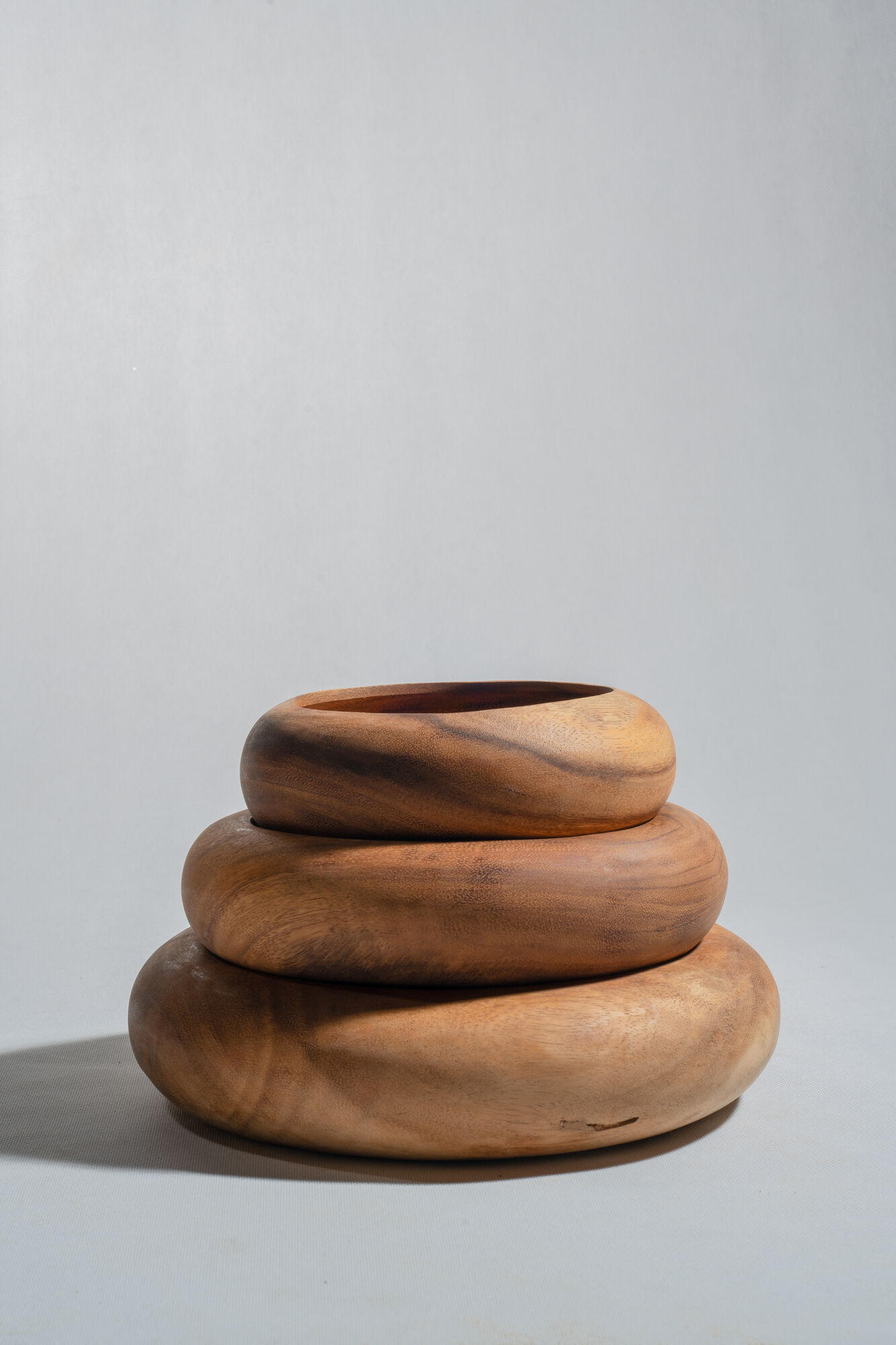 Bowl or monoxyl teak cut d:25.5