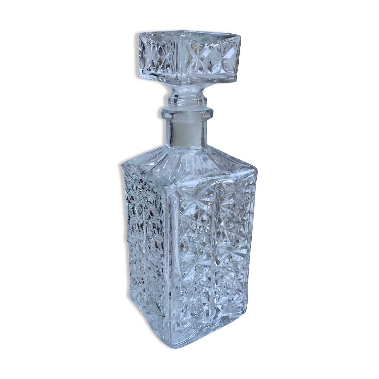 70s glass whiksy decanter