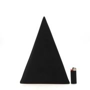 Black pyramid sculpture by Antonio Lampecco in ceramic, 1980s
