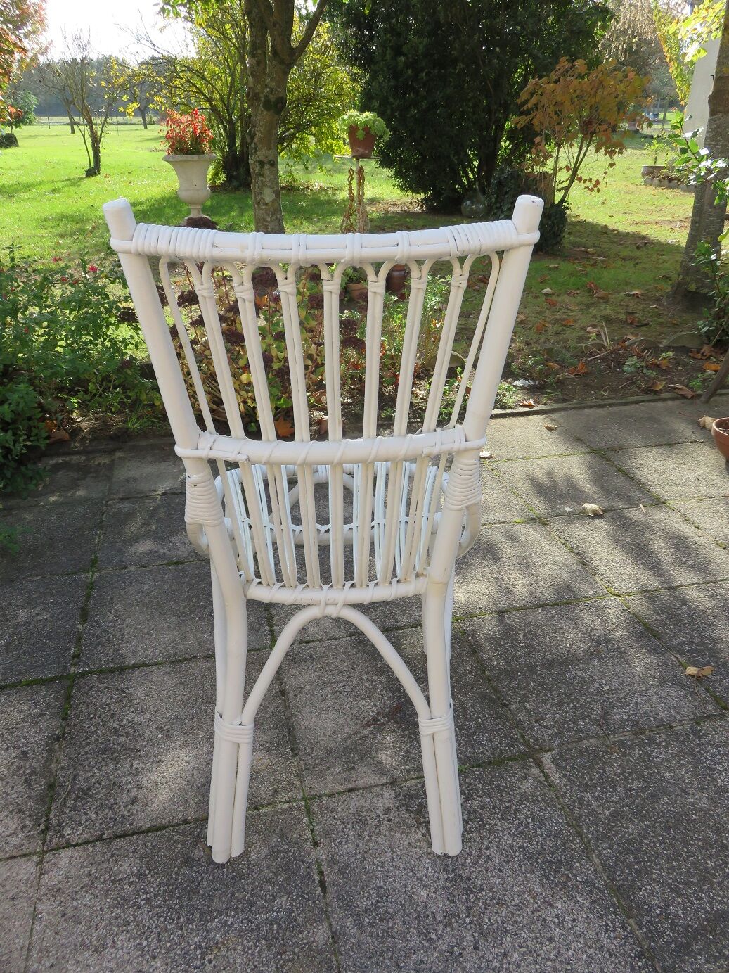 Bureau rotin et sa chaise