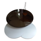 Table basse en verre inox et mélanine