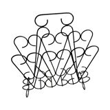 Openwork metalwork newspaper rack, Belgium 1970s